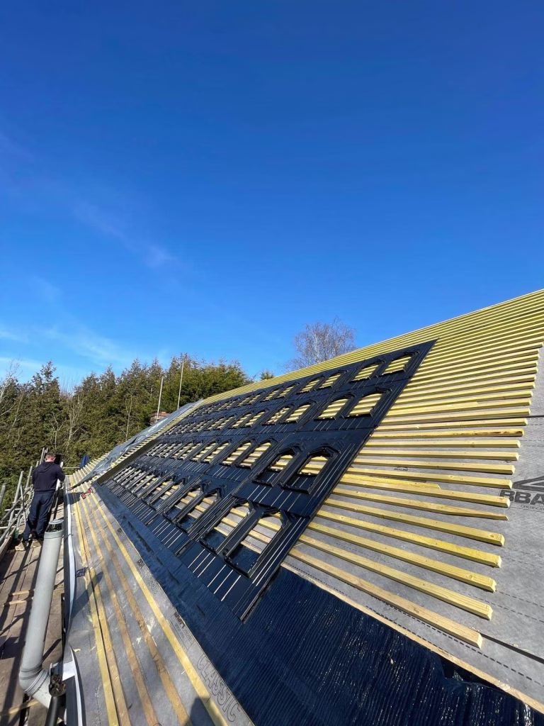 In-Roof Solar & Tesla Powerwall Installation in progress 2