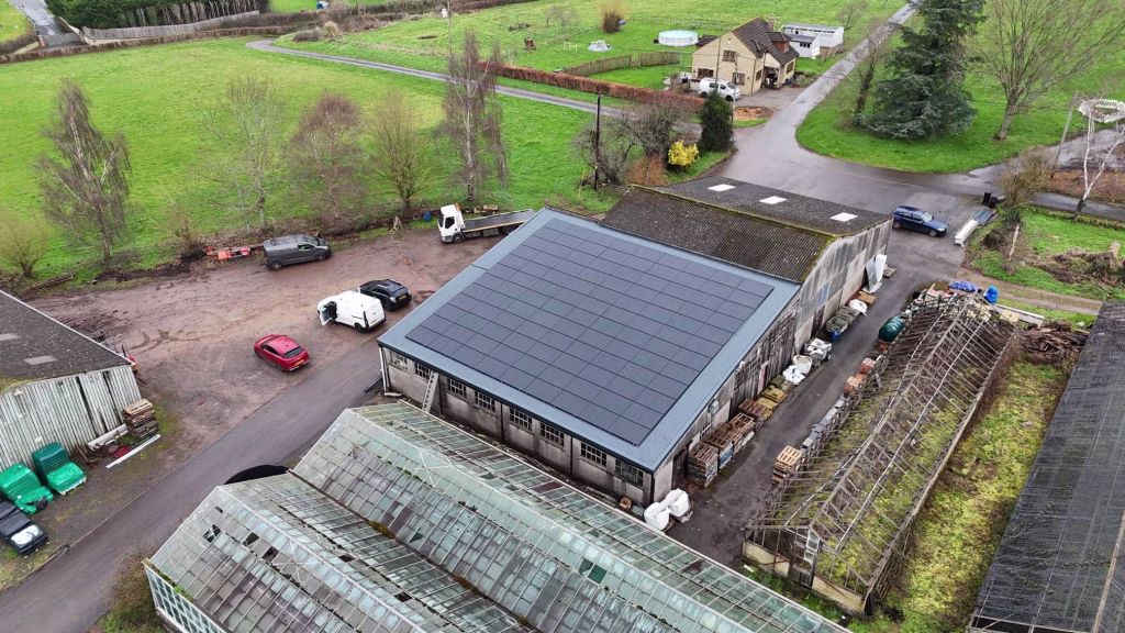 Stanton Nurseries Solar Installation Roof View After Completion